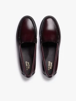 Women G.H.BASS Weejuns Venetian Loafers Wine Leather