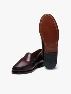 Women G.H.BASS Weejuns Venetian Loafers Wine Leather