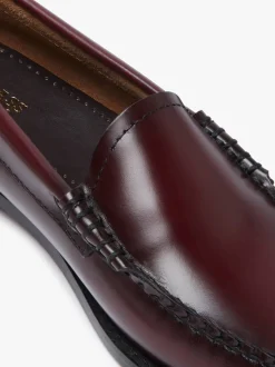 Women G.H.BASS Weejuns Venetian Loafers Wine Leather