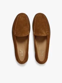 G.H.BASS Weejuns Venetian Weave Loafers suede with leather sole
