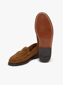 G.H.BASS Weejuns Venetian Weave Loafers suede with leather sole