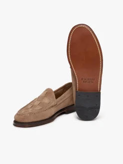 G.H.BASS Weejuns Venetian Weave Loafers suede with leather sole